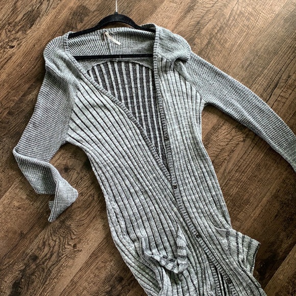 Free People Sweaters - Free people long ribbed duster cardigan